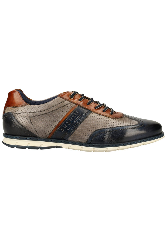 Bugatti Halbschuhe Glattleder Dunkelblau/Grau