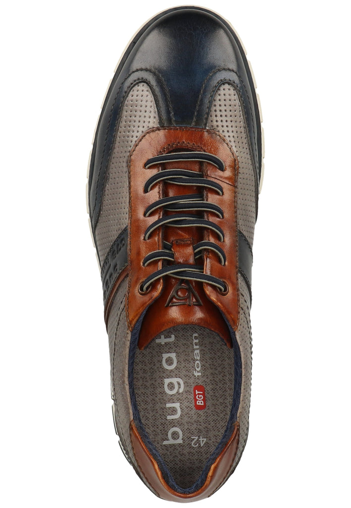 Bugatti Halbschuhe Glattleder Dunkelblau/Grau