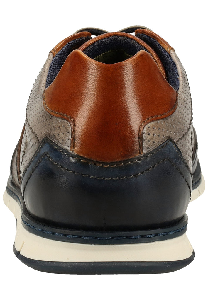 Bugatti Halbschuhe Glattleder Dunkelblau/Grau