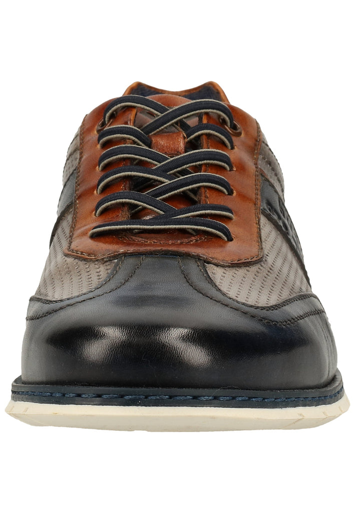 Bugatti Halbschuhe Glattleder Dunkelblau/Grau