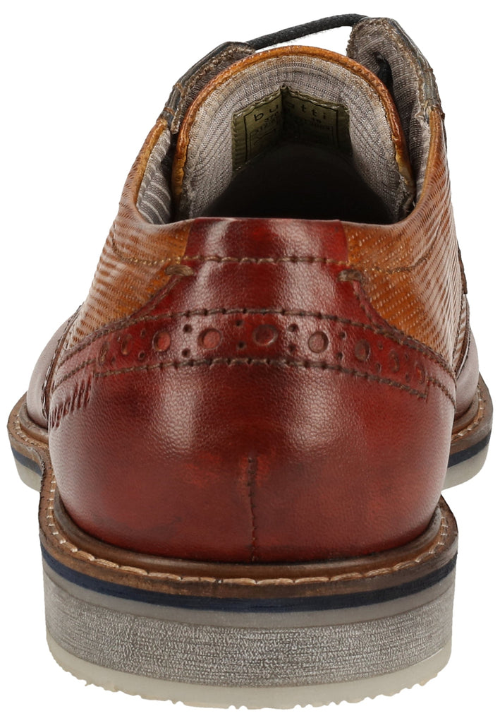 Bugatti Halbschuhe Glattleder Rot/Braun