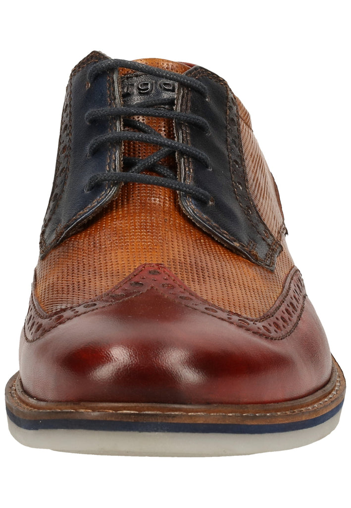 Bugatti Halbschuhe Glattleder Rot/Braun