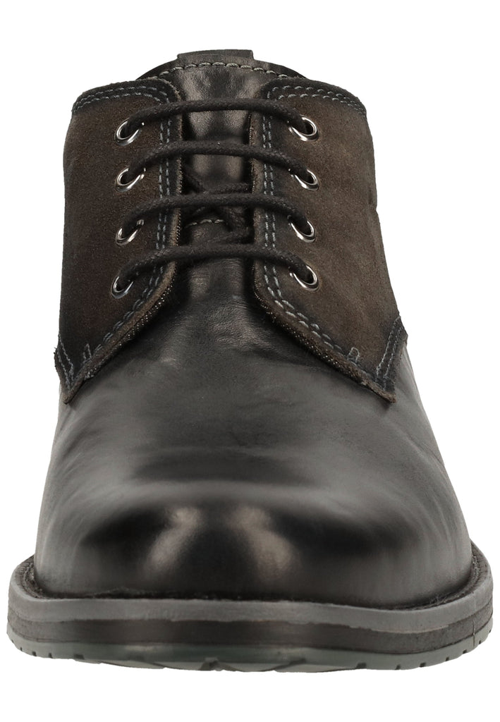 Bugatti Halbschuhe Glattleder Schwarz/Grau