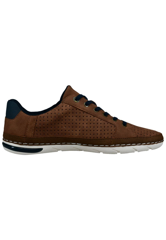 Bugatti Halbschuhe Lederimitat Cognac