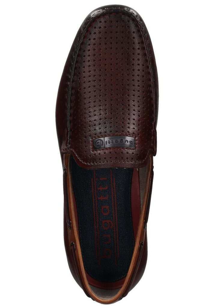 Bugatti Slipper Leder Dunkelrot