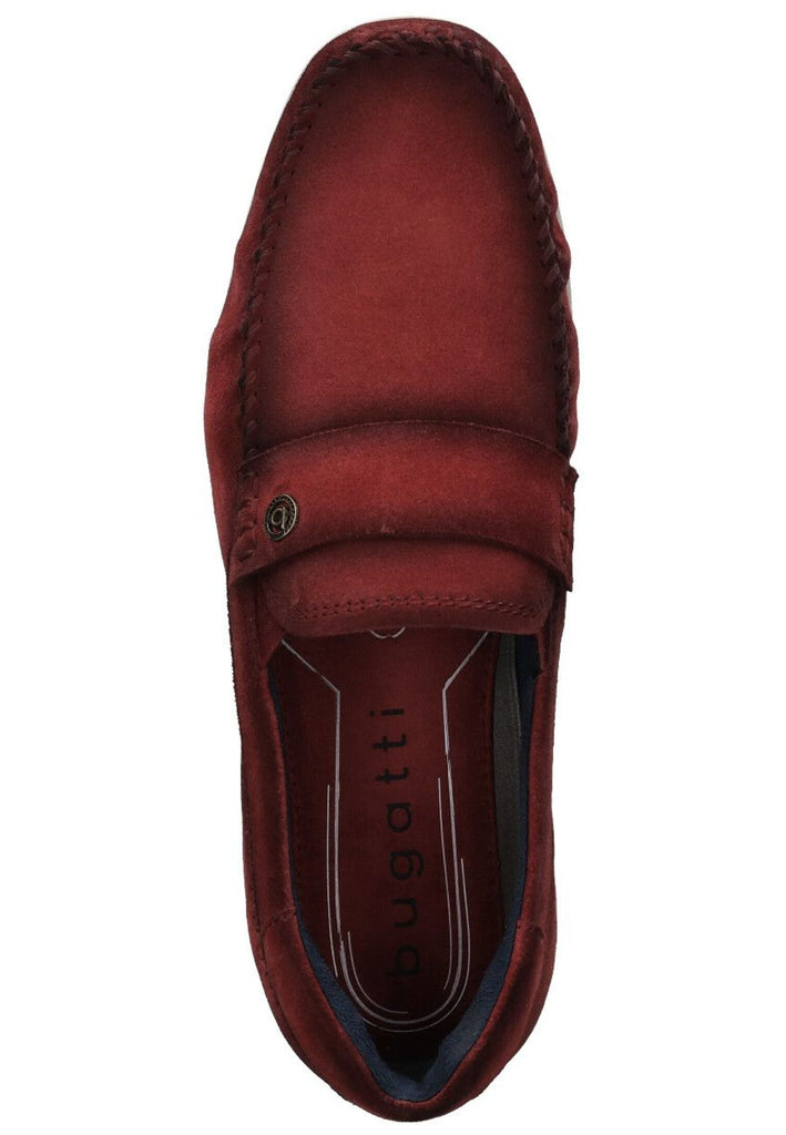 Bugatti Slipper Veloursleder Dunkelrot