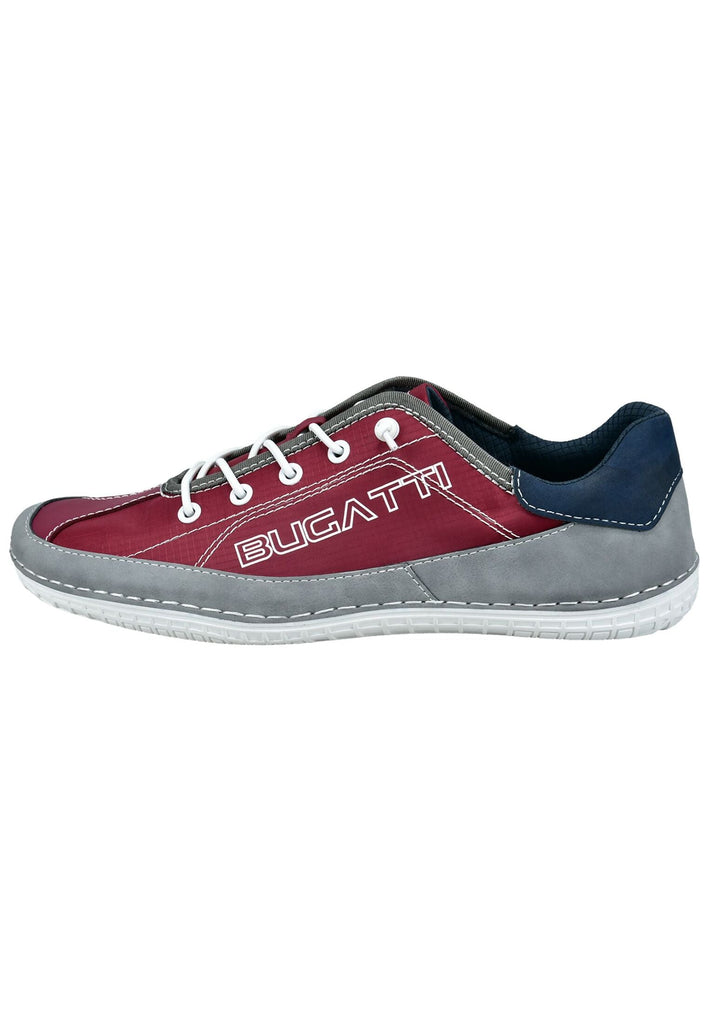Bugatti Sneaker Leder/Textil Rot/Grau