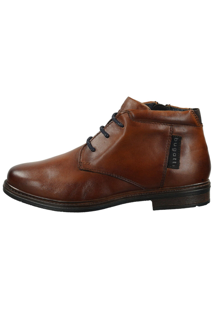 Bugatti Stiefelette Glattleder Cognac Warmfutter