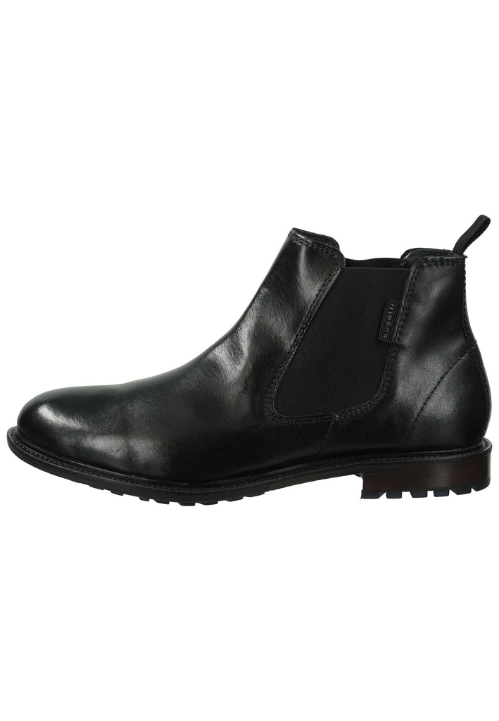 Bugatti Stiefelette Glattleder Schwarz