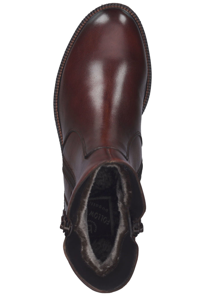 Bugatti Stiefelette Leder Braun Warmfutter