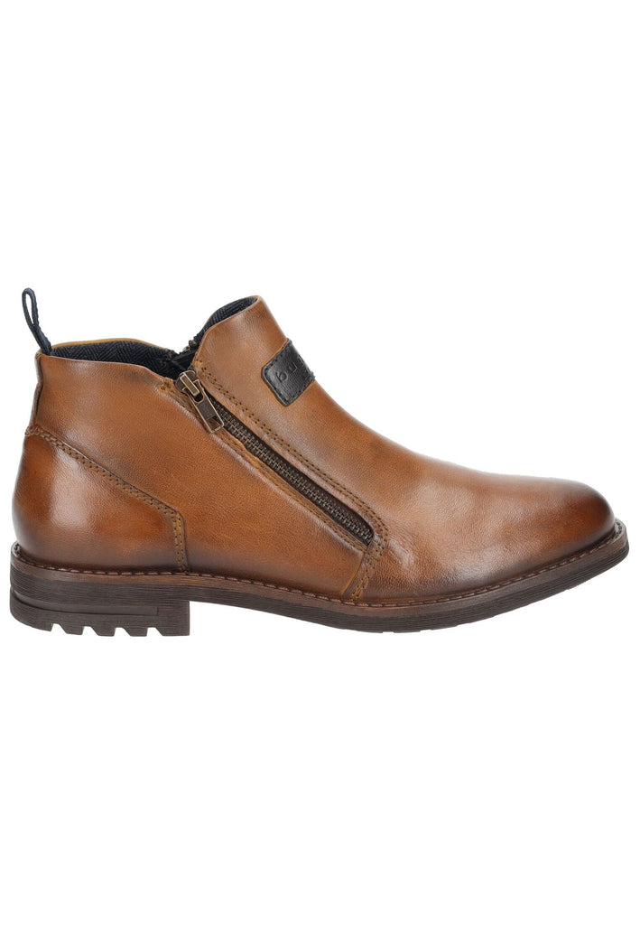 Bugatti Stiefelette Leder Cognac