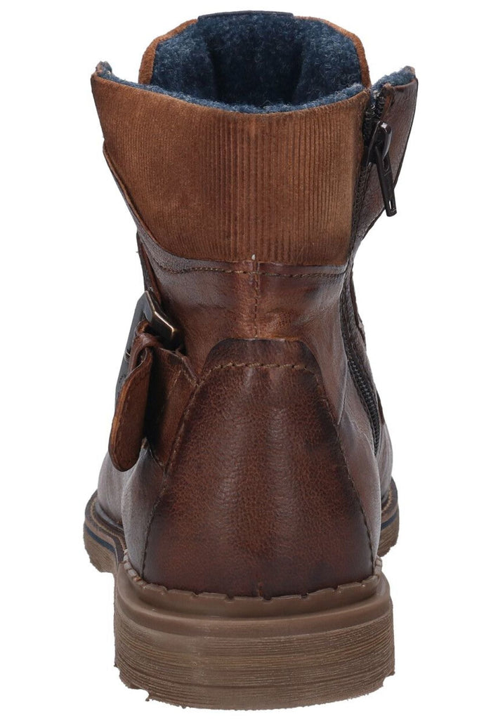 Bugatti Stiefelette Leder Cognac