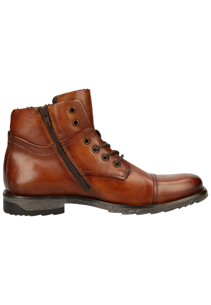 Bugatti Stiefelette Leder Cognac