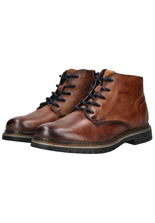 Bugatti Stiefelette Leder Cognac