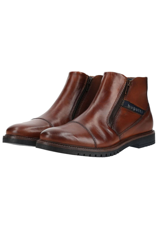 Bugatti Stiefelette Leder Cognac