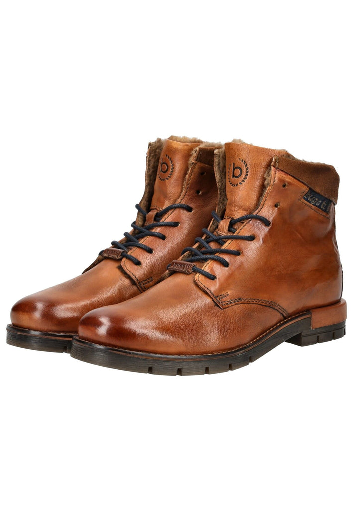 Bugatti Stiefelette Leder Cognac Warmfutter