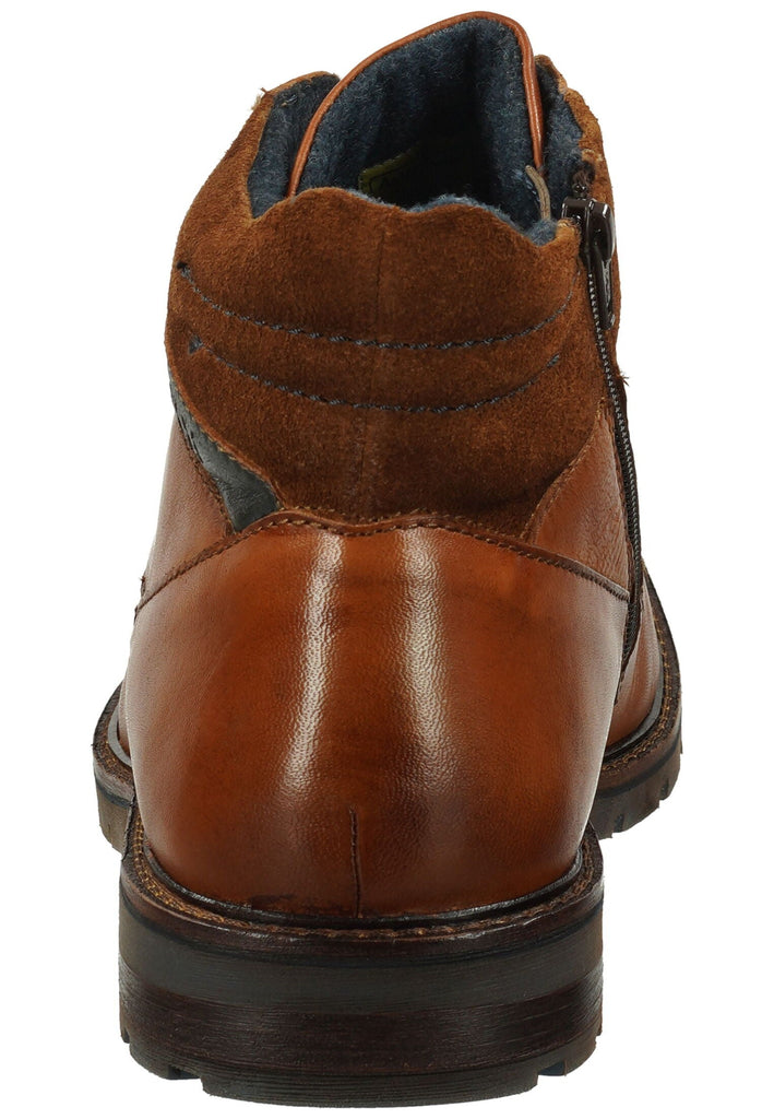 Bugatti Stiefelette Leder Cognac Warmfutter