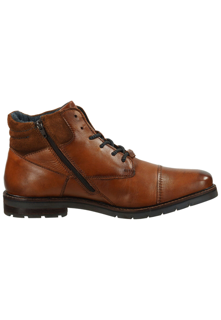 Bugatti Stiefelette Leder Cognac Warmfutter