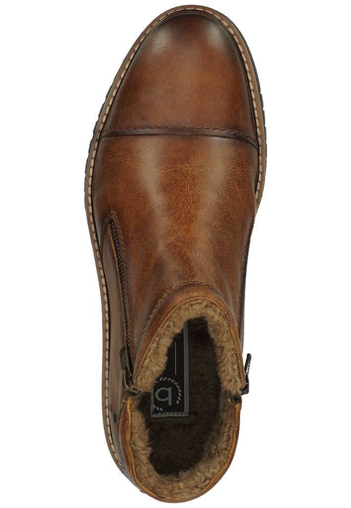Bugatti Stiefelette Leder Cognac Warmfutter