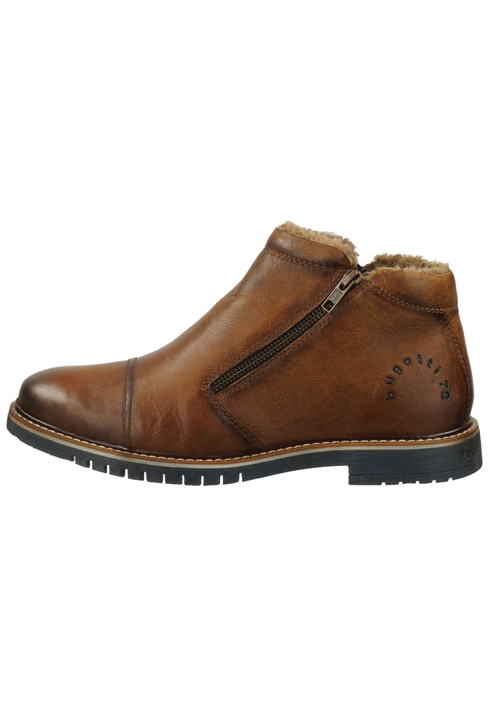 Bugatti Stiefelette Leder Cognac Warmfutter
