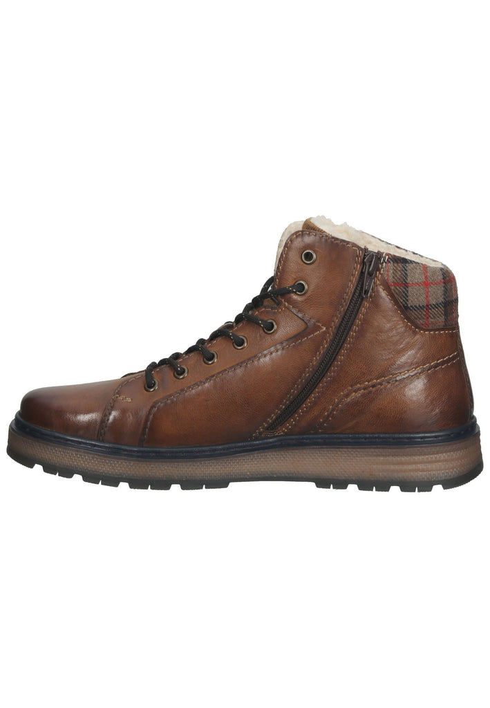 Bugatti Stiefelette Leder Cognac Warmfutter