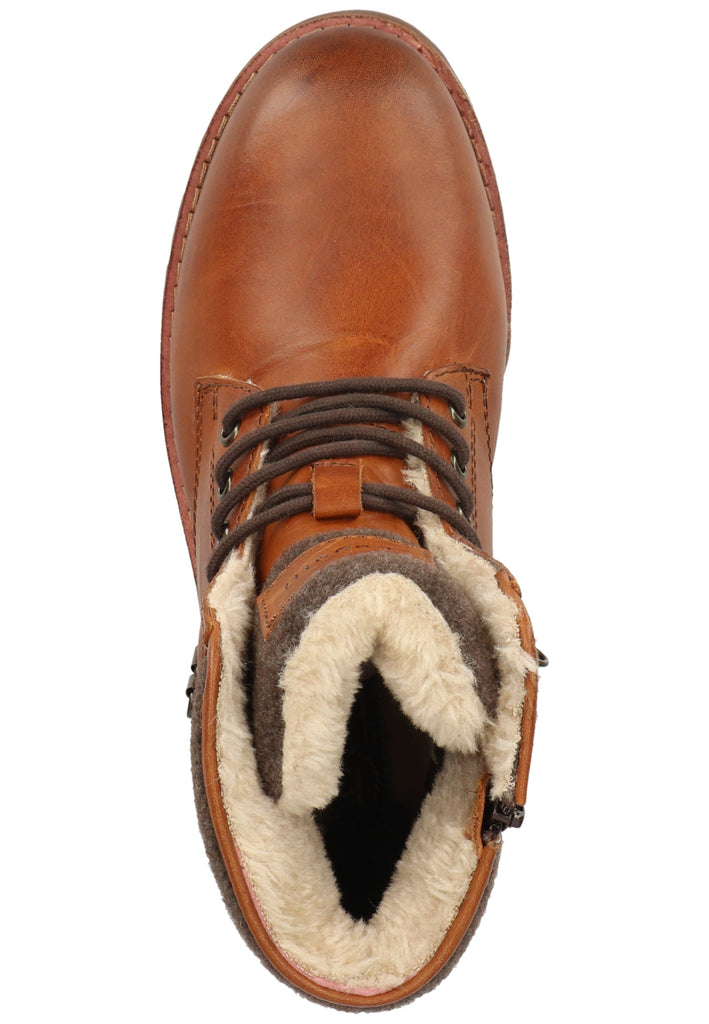 Bugatti Stiefelette Leder Cognac Warmfutter