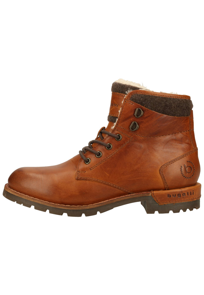 Bugatti Stiefelette Leder Cognac Warmfutter