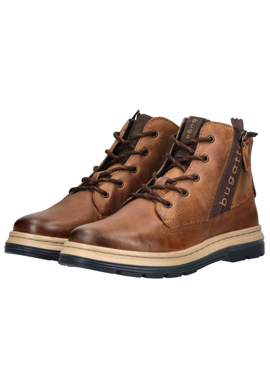 Bugatti Stiefelette Leder Cognac Warmfutter