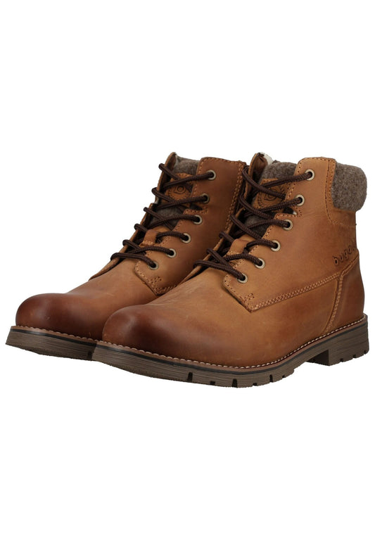 Bugatti Stiefelette Leder Cognac Warmfutter
