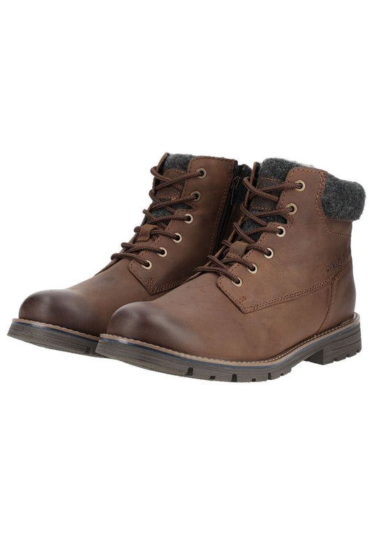 Bugatti Stiefelette Leder Dunkelbraun Warmfutter