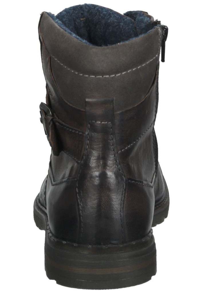 Bugatti Stiefelette Leder Dunkelgrau