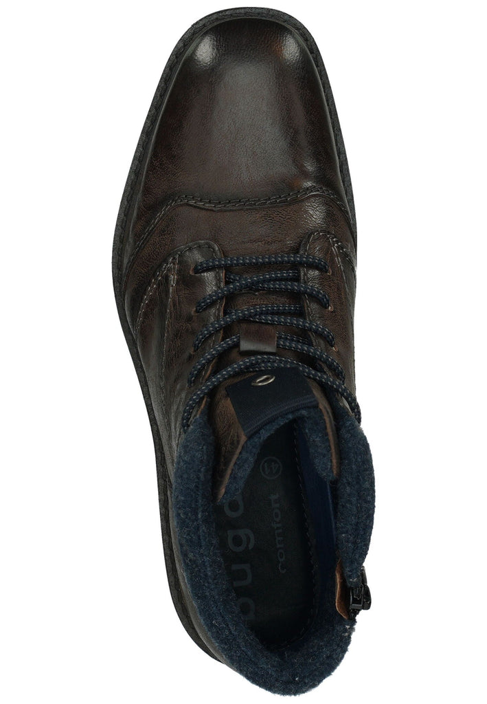 Bugatti Stiefelette Leder Dunkelgrau Warmfutter