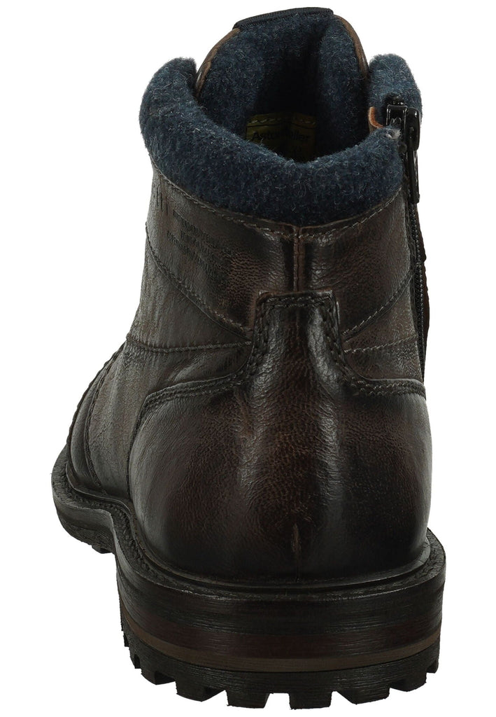 Bugatti Stiefelette Leder Dunkelgrau Warmfutter