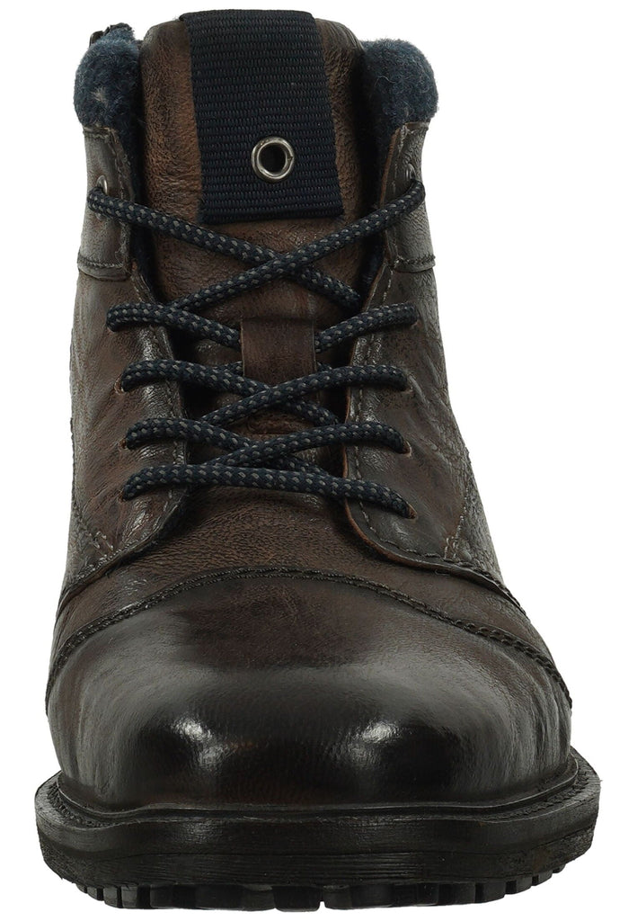 Bugatti Stiefelette Leder Dunkelgrau Warmfutter