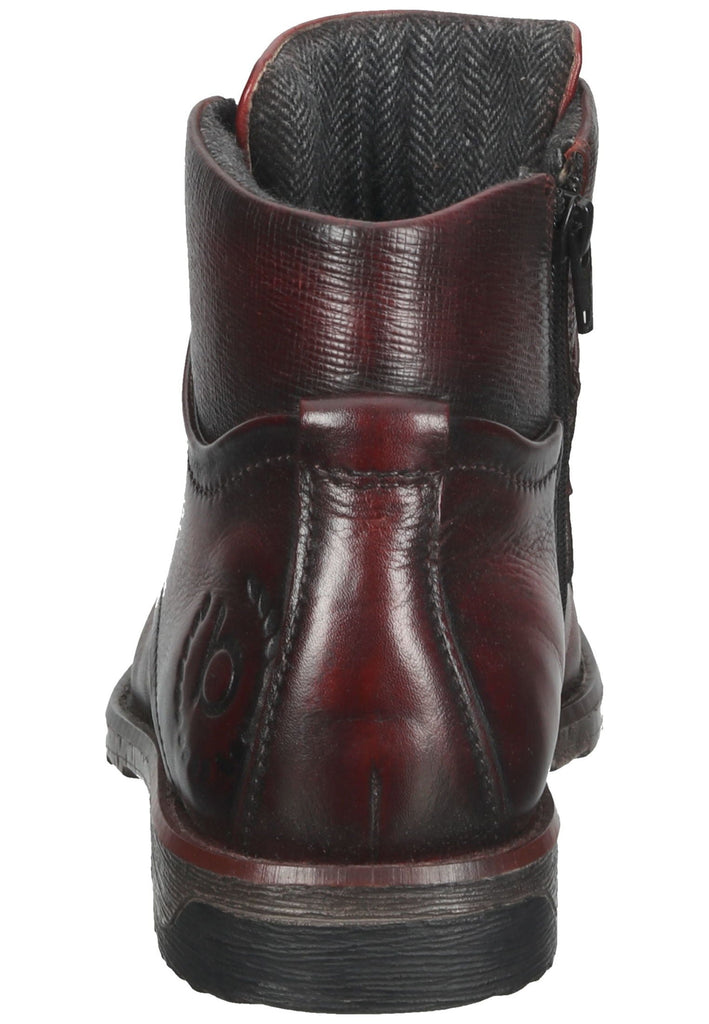 Bugatti Stiefelette Leder Dunkelrot