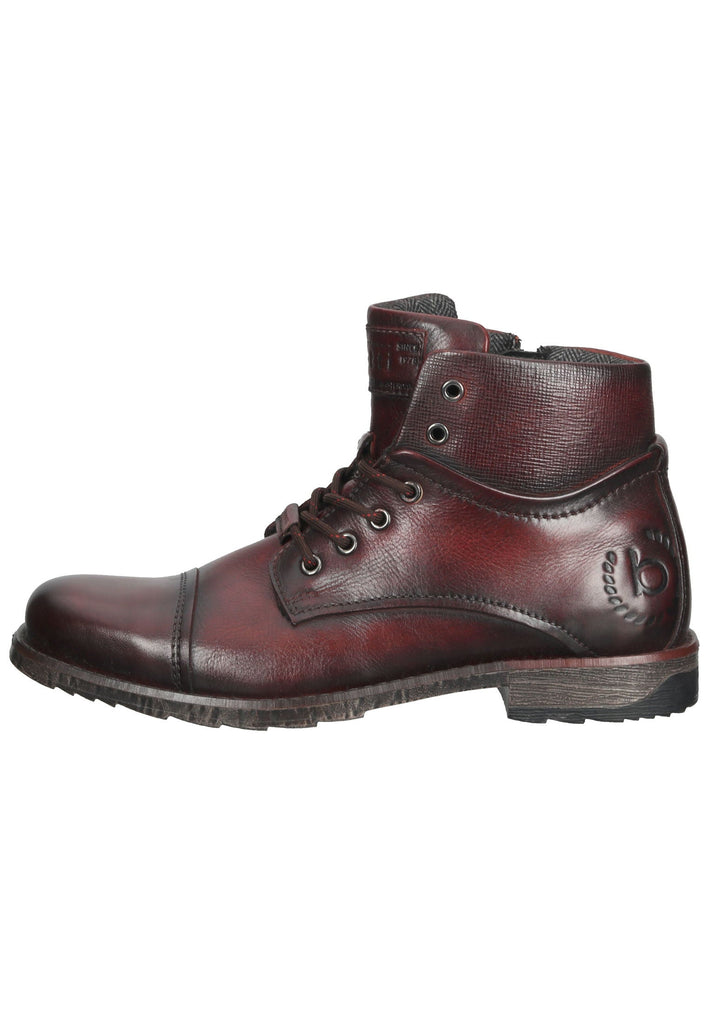 Bugatti Stiefelette Leder Dunkelrot