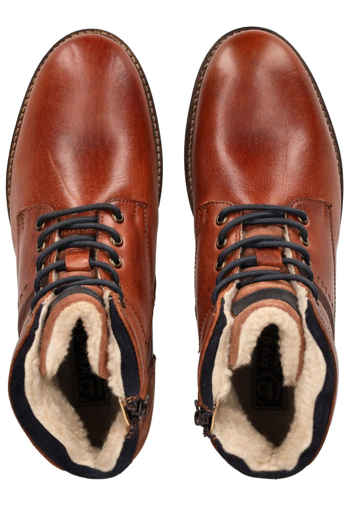 Bugatti Stiefelette Leder Mittelbraun Warmfutter