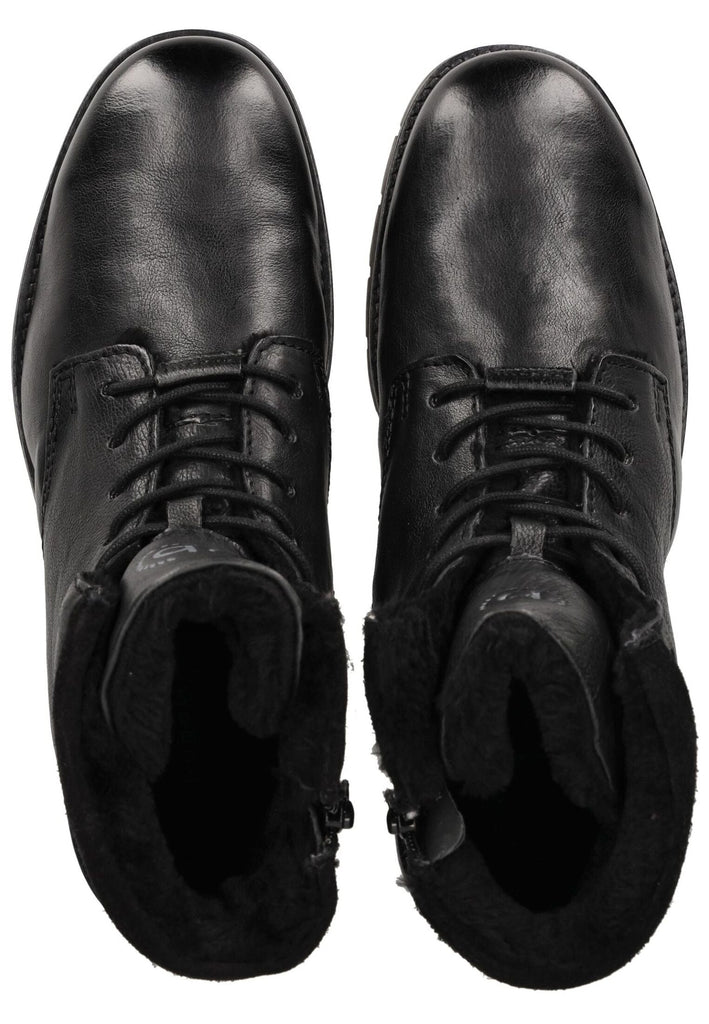 Bugatti Stiefelette Leder Schwarz Warmfutter