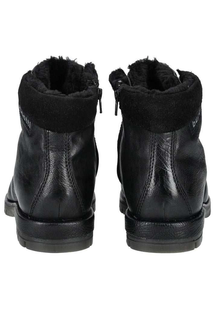 Bugatti Stiefelette Leder Schwarz Warmfutter