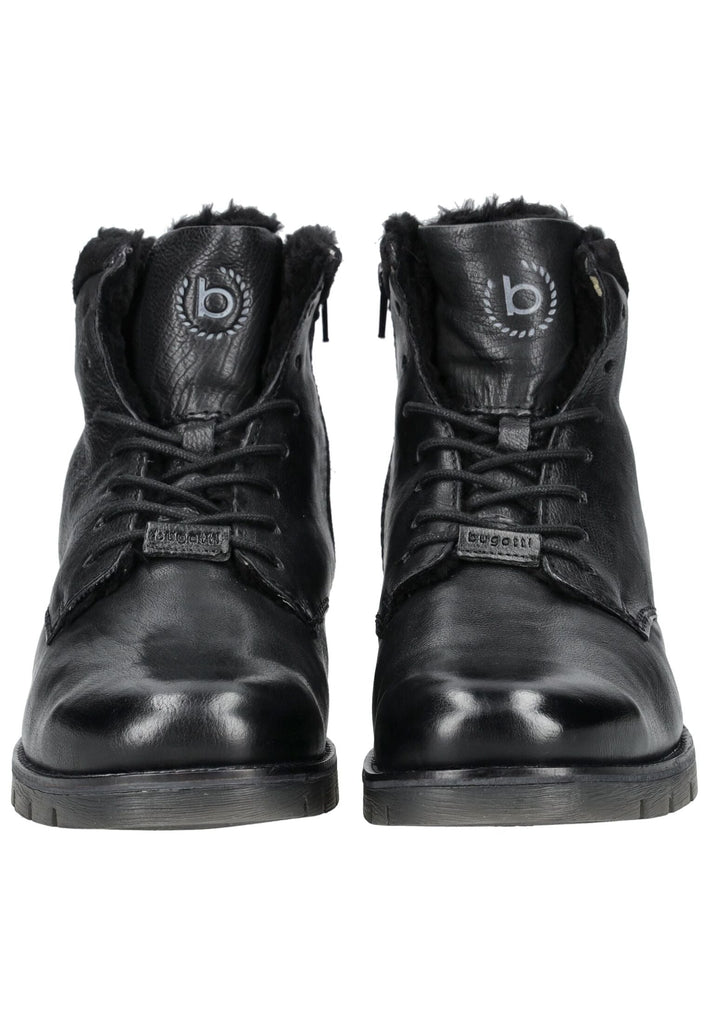 Bugatti Stiefelette Leder Schwarz Warmfutter