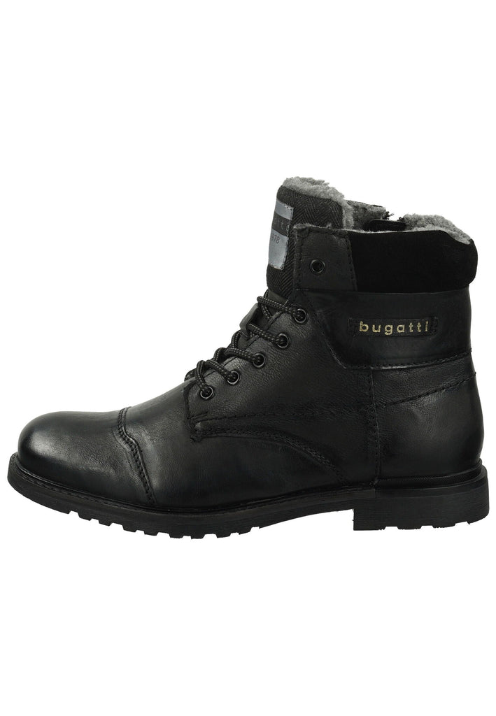 Bugatti Stiefelette Leder Schwarz Warmfutter