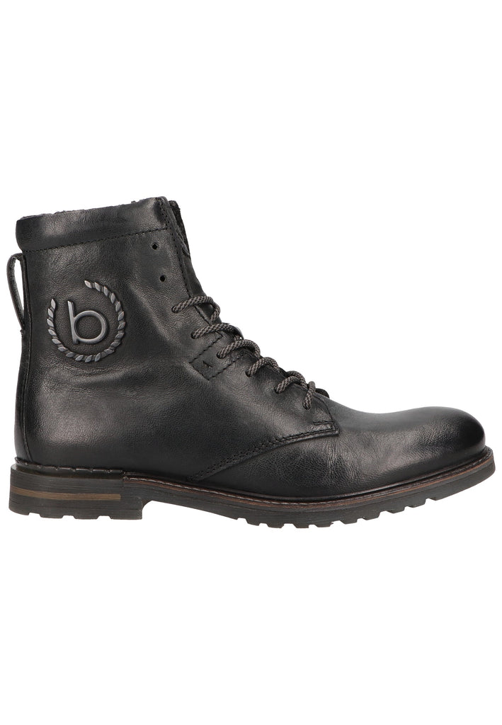Bugatti Stiefelette Leder Schwarz Warmfutter