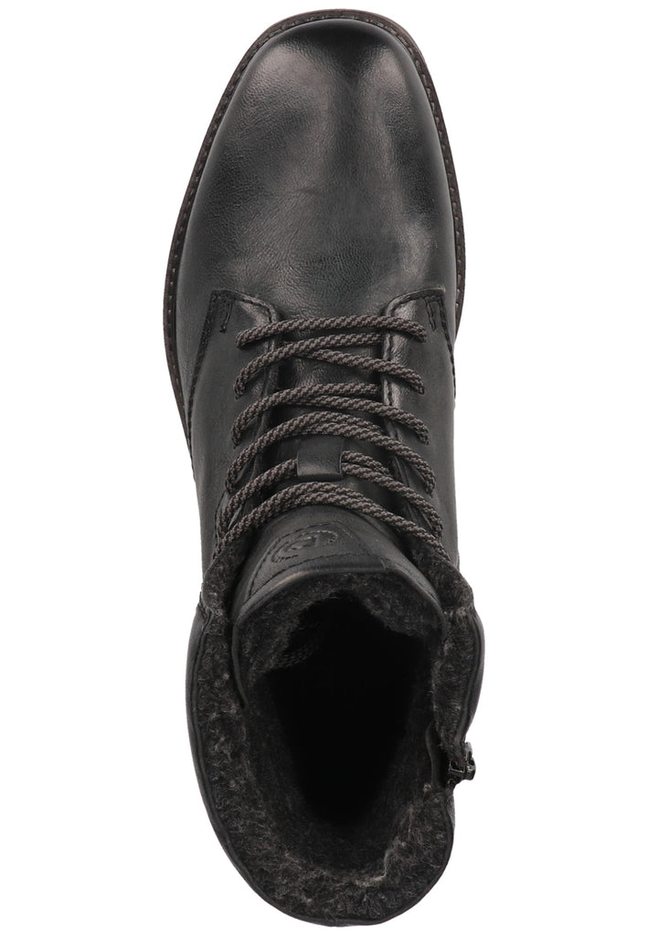 Bugatti Stiefelette Leder Schwarz Warmfutter