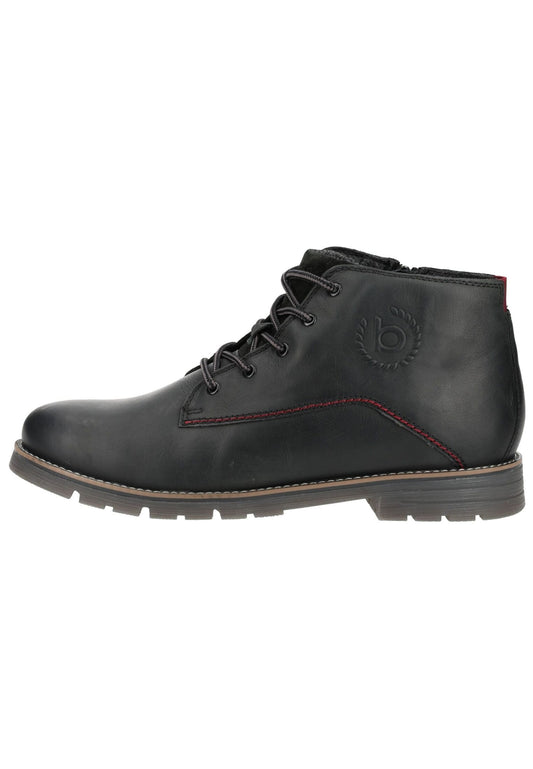 Bugatti Stiefelette Leder Schwarz Warmfutter