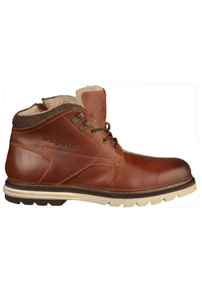 Bugatti Stiefelette Leder/Textil Braun