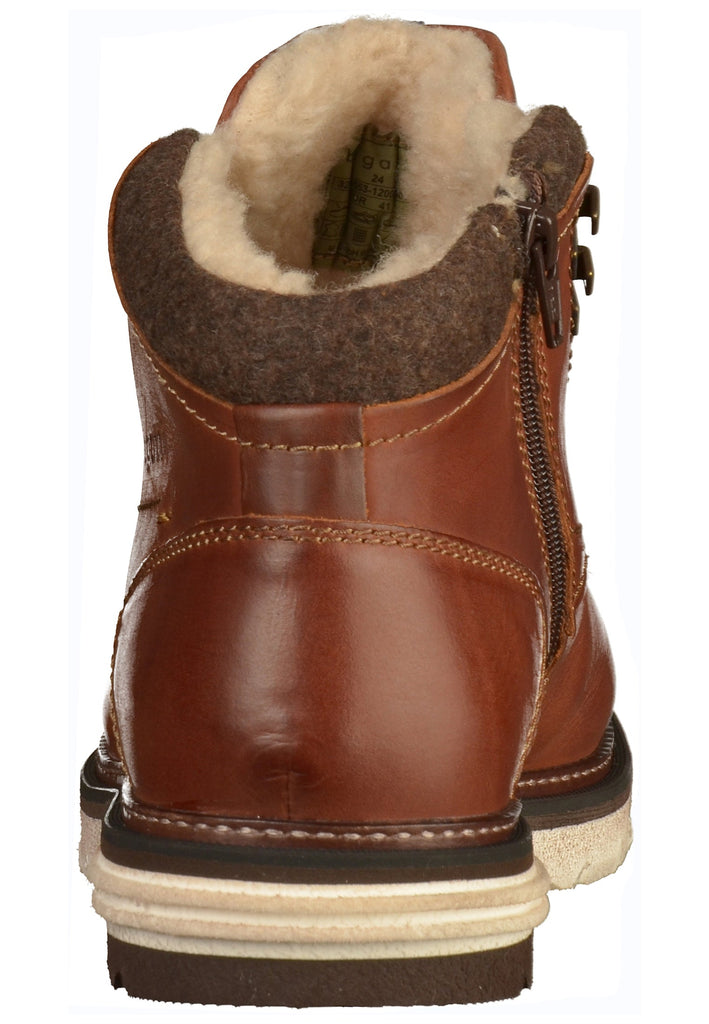 Bugatti Stiefelette Leder/Textil Braun