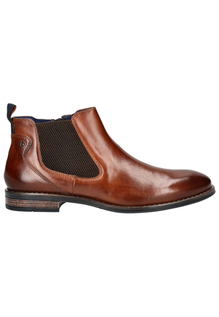 Bugatti Stiefelette Leder/Textil Cognac