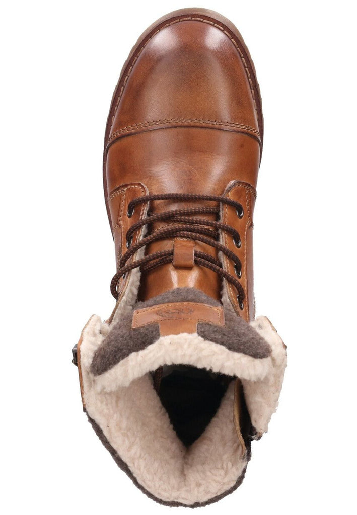 Bugatti Stiefelette Leder/Textil Cognac