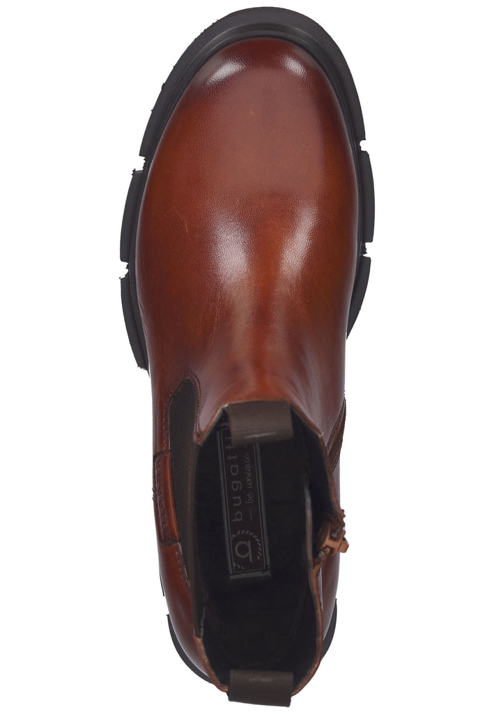 Bugatti Stiefelette Leder/Textil Cognac