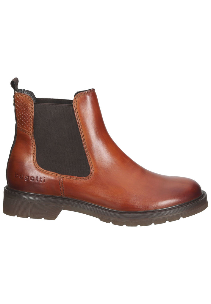Bugatti Stiefelette Leder/Textil Cognac